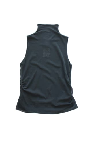 Jean Paul Gaultier Soleil dark green mesh top