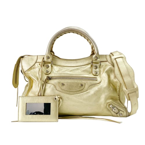 Le City Gold Leather Bag
