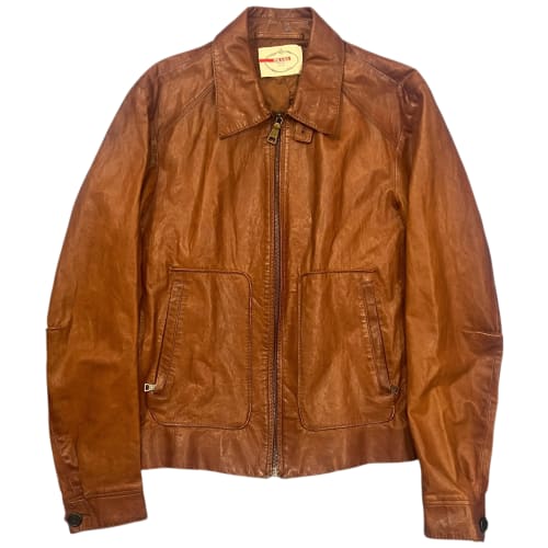 PRADA Vintage Leather Zip-up Jacket