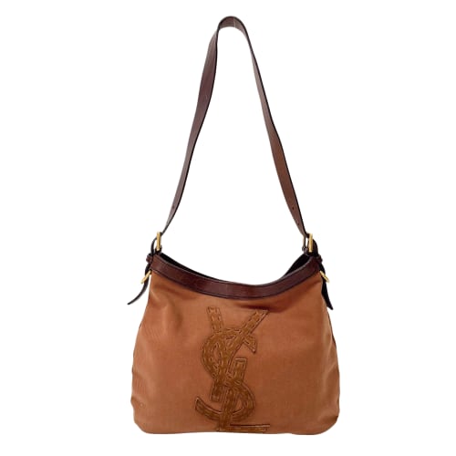 Brown Canvas Shoulder Bag