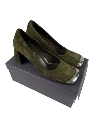 Prada Suede Metallic Toe Pumps FW 1999 - 37 IT/38 EU