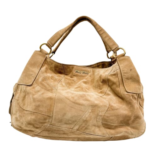 Vintage Brown Suede Shoulder Bag