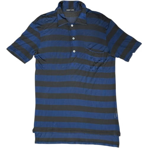 HELMUT LANG 90's Middle Length Horizontal Stripes Polo