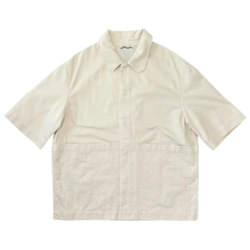 LOUIS VUITTON 2023AW Pre-Collection Monogram Embossed Cotton Denim S/S Work Shirt