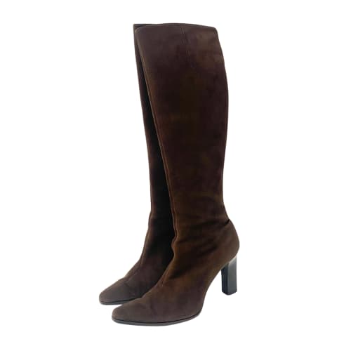 Size 37 Brown Suede Knee-High Boots