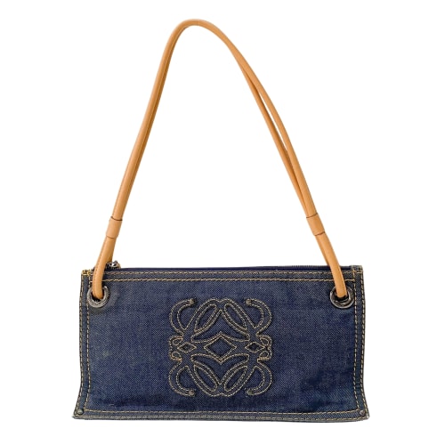 Denim Anagram Bag