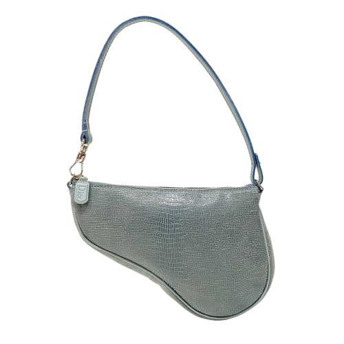 Saddle Blue Lizard Bag