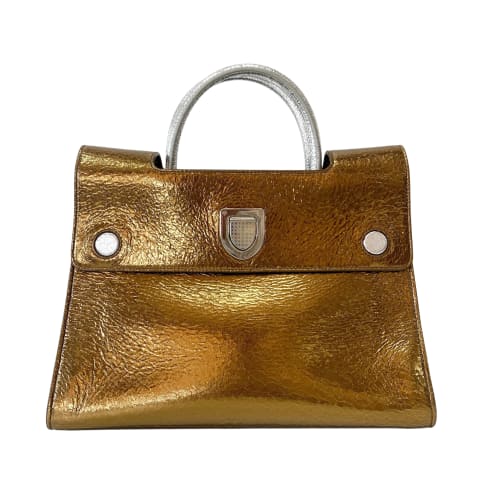 Gold Leather Handbag