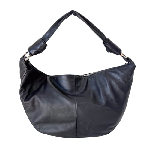 Black Nappa Leather Shoulder Bag