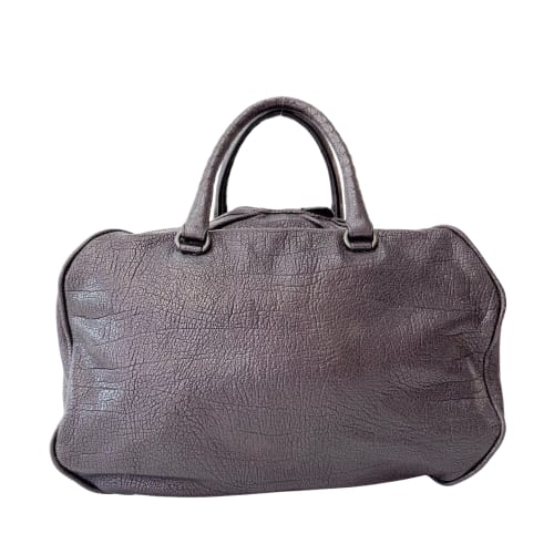 Black Leather Boston Bag