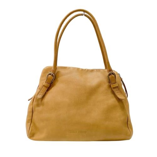 Miu Miu Brown Leather Shoulder Bag