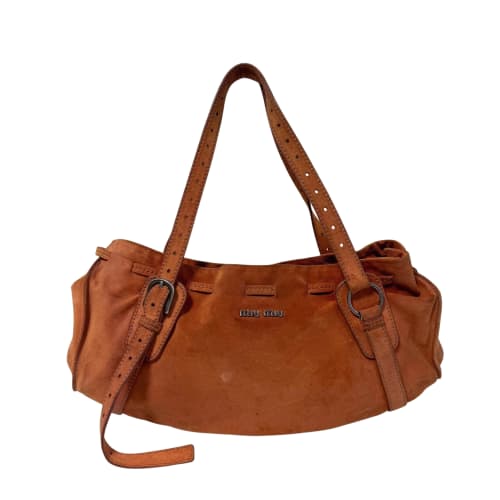 Archive Orange Suede Shoulder Bag