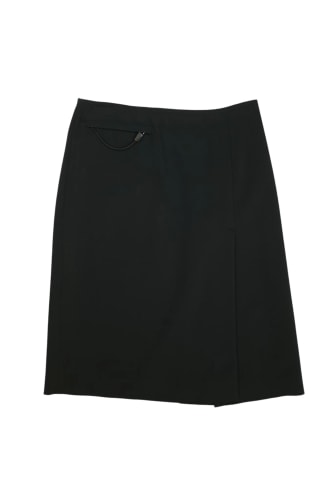 90s Black Nylon Skirt