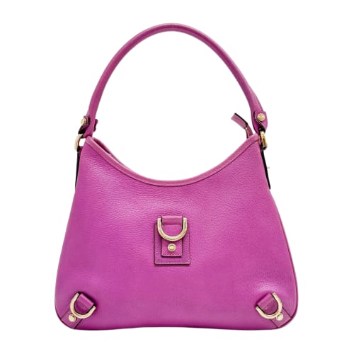 Abbey Lilac Leather Shoulder Bag