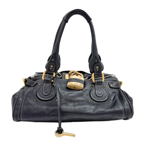 Paddington Black Leather Shoulder Bag