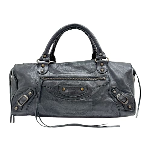 Twiggi Black Leather Two Way Bag