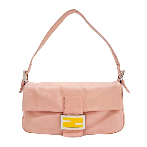 Baguette Pink Leather Shoulder Bag