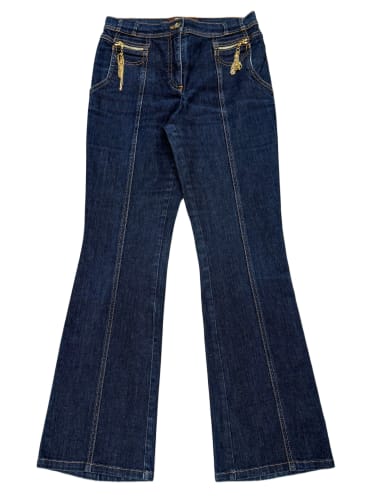 2008 Roberto Cavalli embellished flared jeans