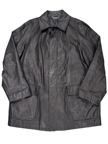1990s Gianfranco Ferré heavy leather coat