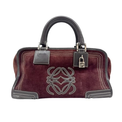 Amazona Rosewood Suede Hand Bag