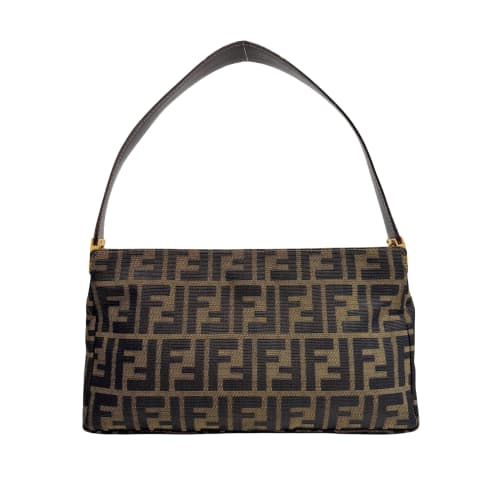 Brown Zucca Canvas Shoulder Bag