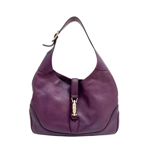 Jackie Purple Leather Shoulder Bag