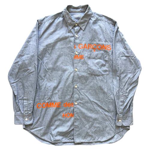 COMME des GARCONS HOMME 2002SS Split Logo Button Down Shirt