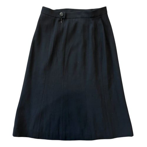 CHANEL Coco Button Wool Skirt