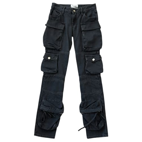 The Attico Mid-Rise Straight Cargo Jeans