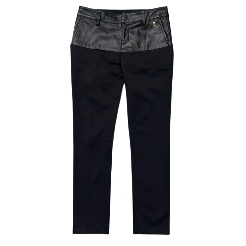 GUCCI Leather Yoke Slim Fit Trousers