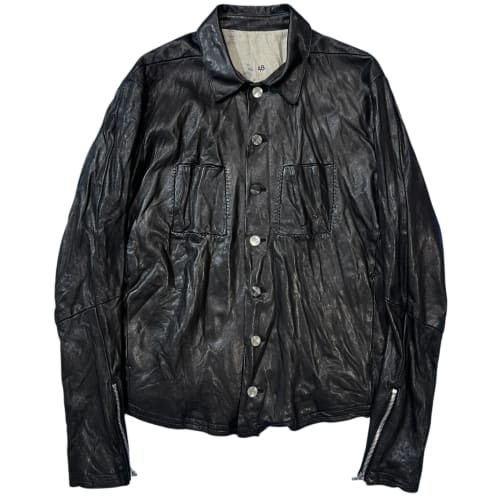 San 2025 Fall Pop-up Store Limited Leather Single Breasted Jacket