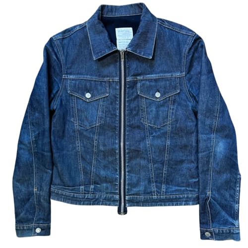 Helmut Lang Extended Zipper Lined Denim Trucker AW04 Sz 50
