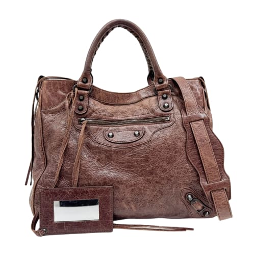 Velo Brown Leather Two Way Bag