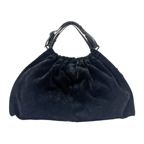 Black Suede Shoulder Bag