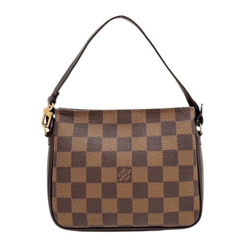 Truth Makeup Brown Damier Canvas Hand Bag