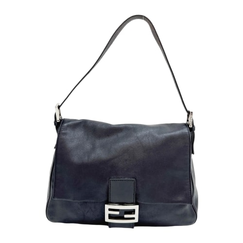 Mamma Baguette Black Leather Shoulder Bag
