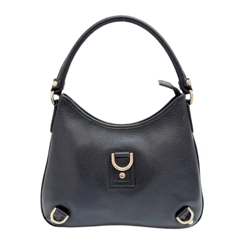 Black Leather One Shoulder Bag