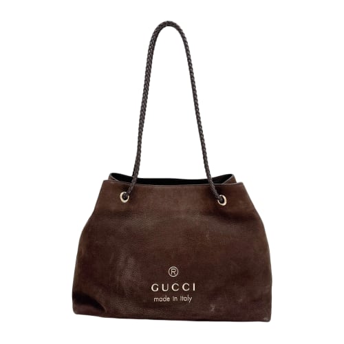 Brown Nubuck Leather Shoulder Bag