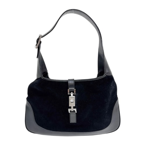Jackie Black Suede Shoulder Bag