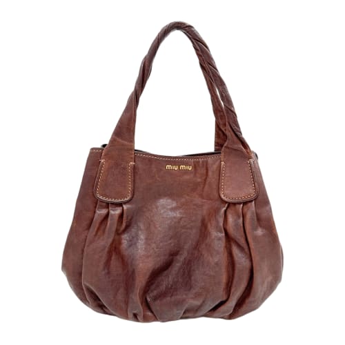 Brown Leather Tote Shoulder Bag