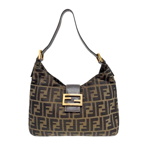 Brown Zucca Canvas Shoulder Bag