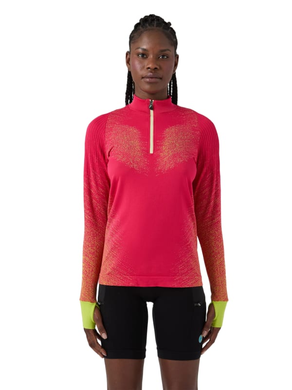 Exceleration Long-Sleeved Zip Up Running Shirt