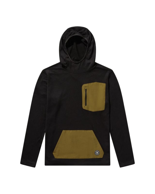 ThermaGrid Hooded Midlayer - Black
