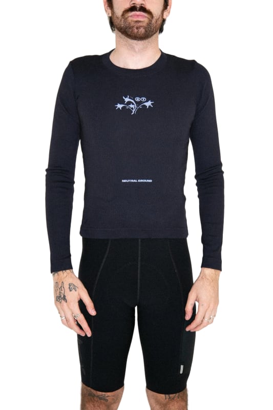 'Neutral Ground' Rib Knit Jersey - Nightshade