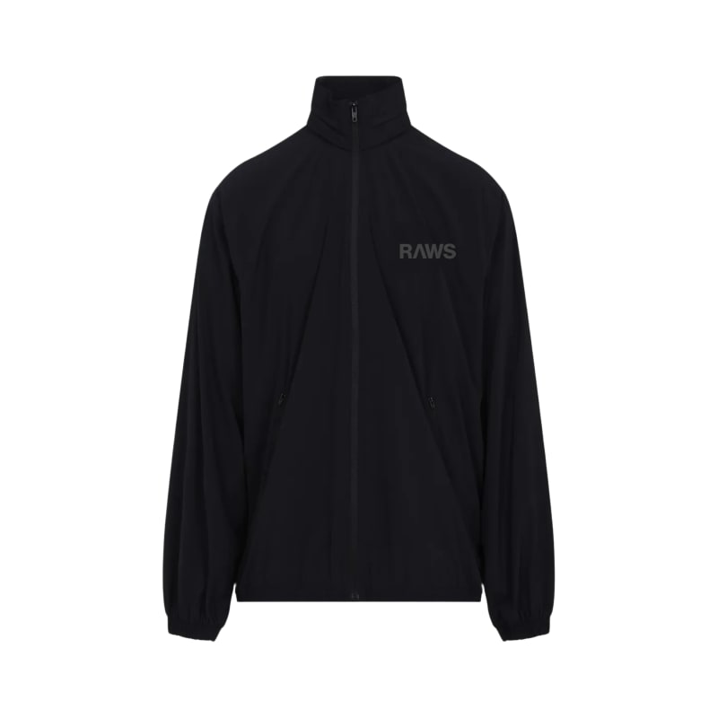 RAWS ESSENTIALS+ NYLON TRACKSUIT JACKET : BLACK