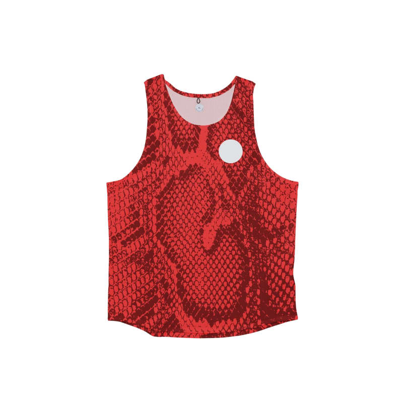 Red Snake Scale Singlet