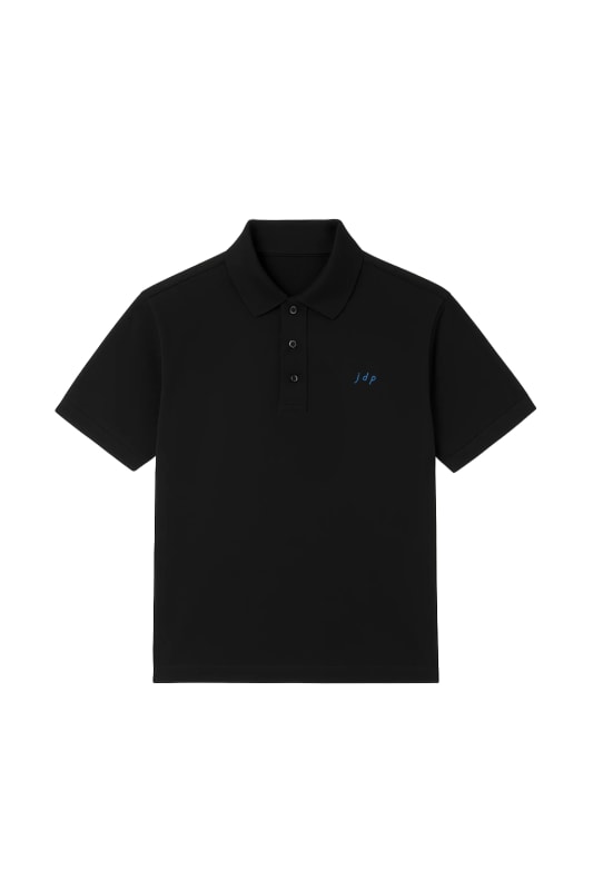 Matte Black Tennis Paradise Polo Shirt