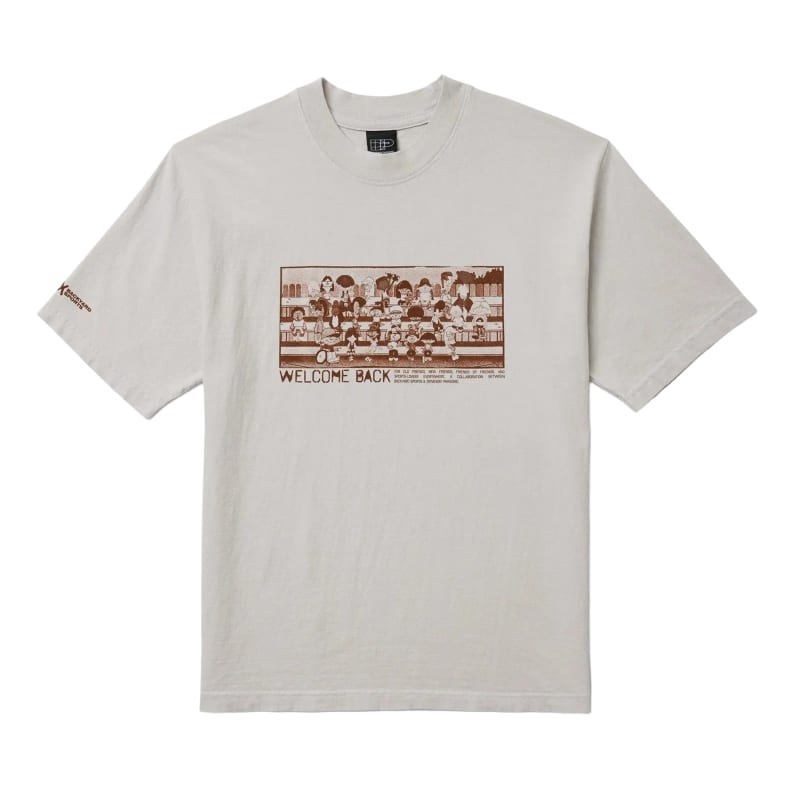 WELCOME BACK GRAPHIC TEE - WASHED GREY