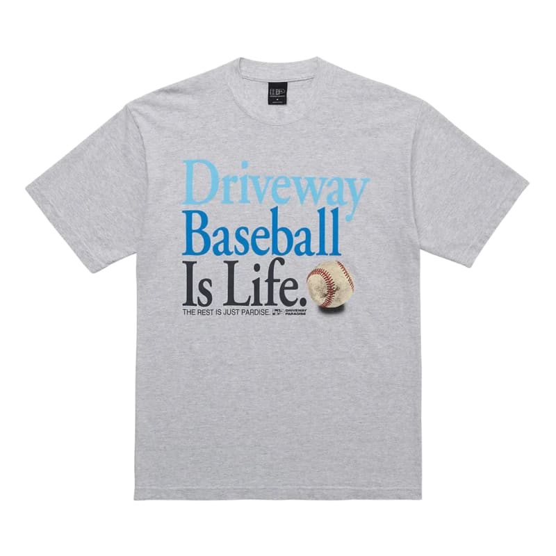 DRIVEWAY BASEBALL GRAPHIC TEE - ASH