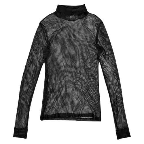 Black Mesh Turtleneck